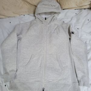 The North Face women's full zip hoodie, size medium, cream color
